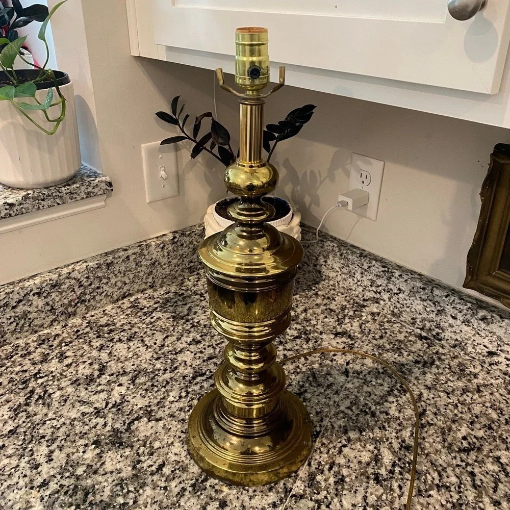 Vintage Westwood Hollywood Regency Solid Brass Table Lamp